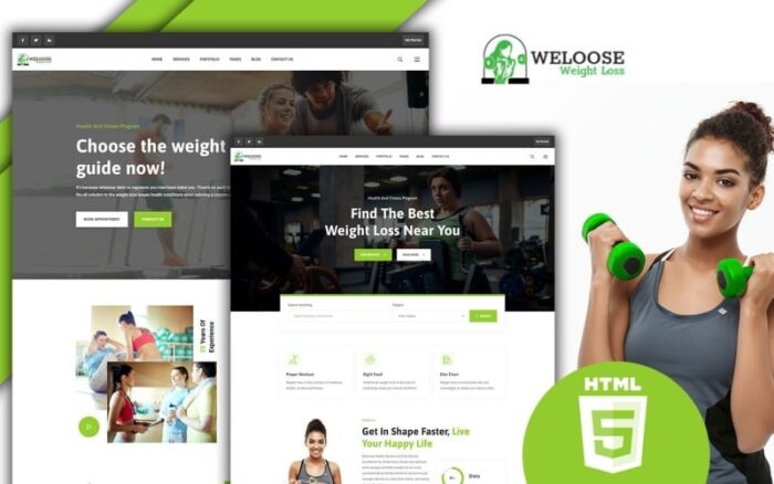 Template Situs Web HTML5 Program Penurunan Berat Badan Weloose