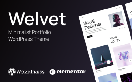 Welvet - Minimalist Portfolio WordPress Theme