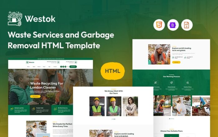 Westok – Template Situs Web Layanan Limbah dan Pembuangan Sampah