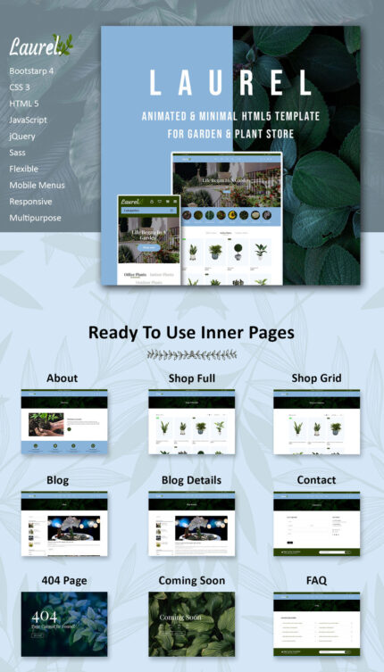 Laurel - Template Situs Web HTML eCommerce Serbaguna - Fitur Gambar 1