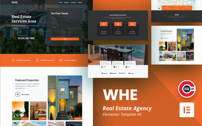 Whe - Real Estate Agency Elementor Template