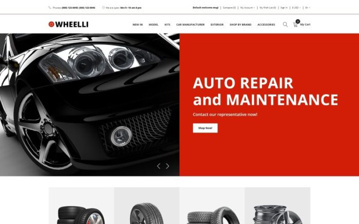 Wheelli - Template OpenCart Siap Pakai untuk Toko Roda & Ban