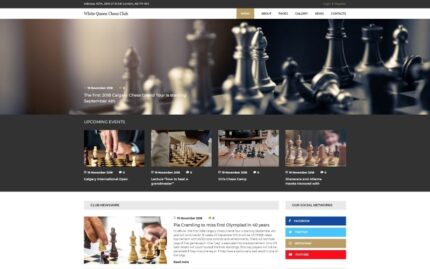 White Queen Chess Club - Chess Joomla Template