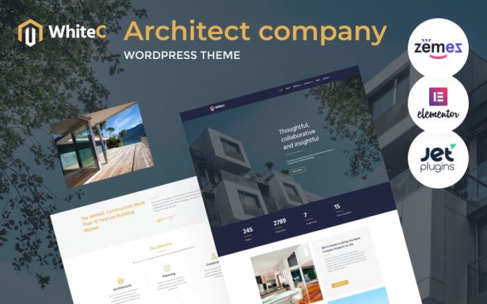 WhiteC - WordPress Elementor Architect Theme