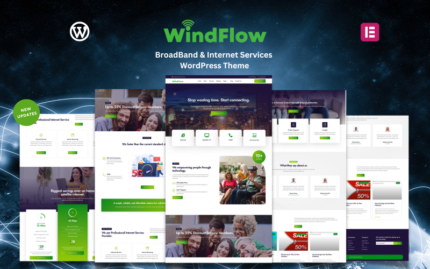 WindFlow - Tema WordPress Layanan BroadBand & Internet