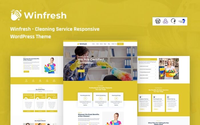 Winfresh - Tema WordPress Responsif Layanan Kebersihan