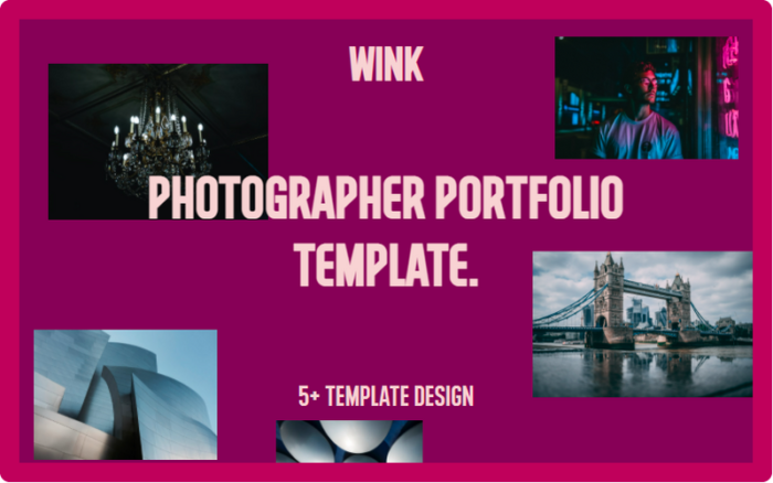 WINK - Template Situs Web Portofolio Fotografer Serbaguna