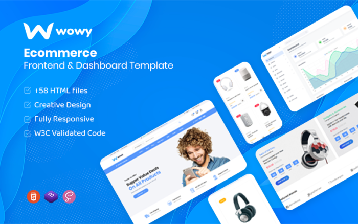 Wowy - Template HTML Frontend & Dashboard E-dagang Bootstrap 5