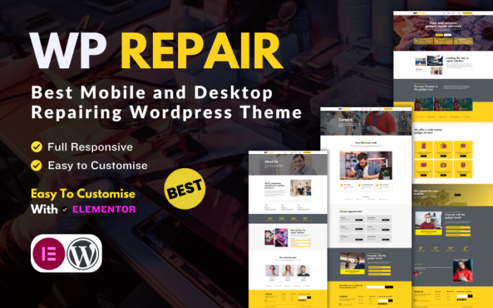 WpRepair Mobile Desktop Repair - Wordpress Theme