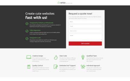 Wrico - Web Development HTML Landing Page Template