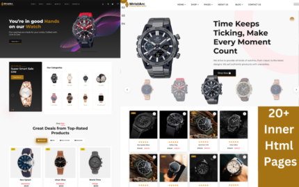 WristArc - Template HTML E-dagang jam tangan premium