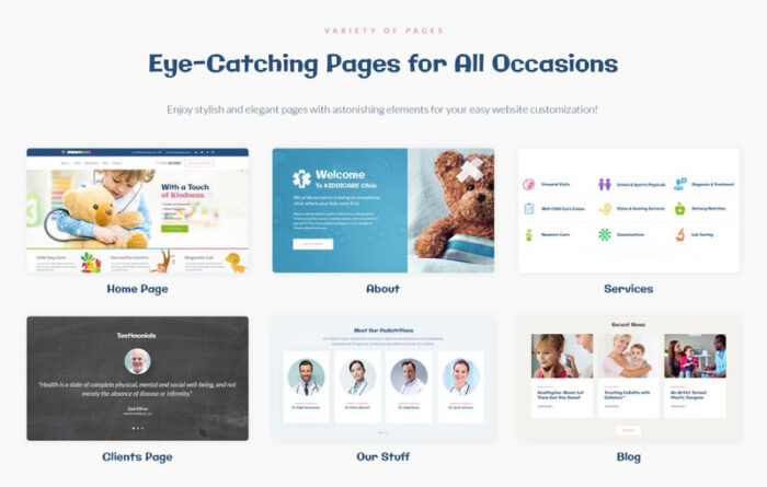 Tema WordPress Klinik Anak KiddiCare - Fitur Gambar 2