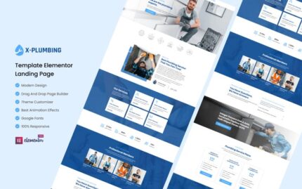 X-Plumbing - Services Ready to Use Elementor Template