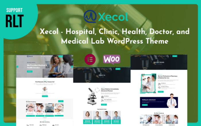 Xecol - Tema WordPress Multiguna Elementor untuk Rumah Sakit, Diagnostik, Klinik, dan Laboratorium Medis