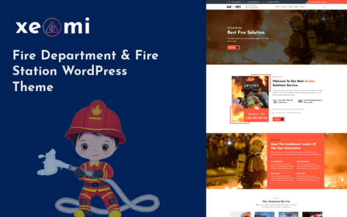 Xeomi - Tema WordPress Pemadam Kebakaran & Stasiun Pemadam Kebakaran