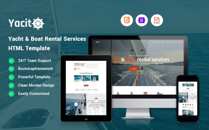 Yacit - Template Situs Web Layanan Penyewaan Kapal Pesiar dan Perahu