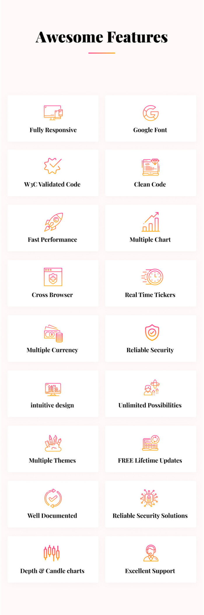 Coinly - Template HTML Dasbor Pertukaran Mata Uang Kripto - Fitur Gambar 4