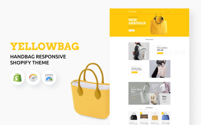 YellowBag - Tema Shopify Responsif Tas Tangan