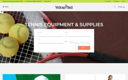 YellowBall - Tennis Store PrestaShop Theme