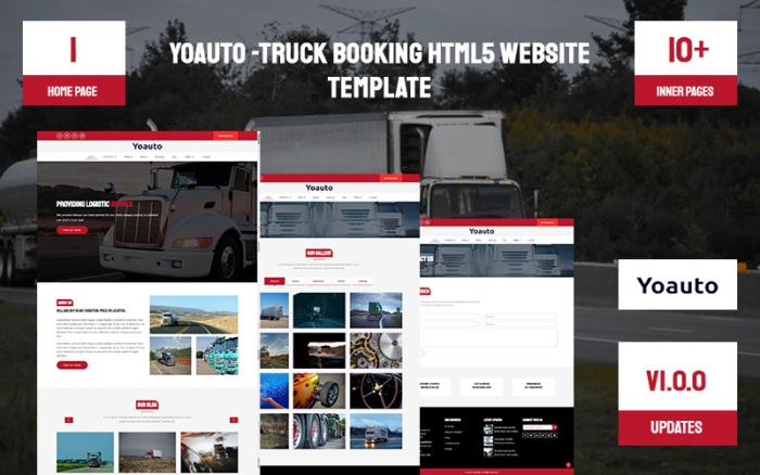 Yoauto - Template Situs Web Html5 Pemesanan Truk