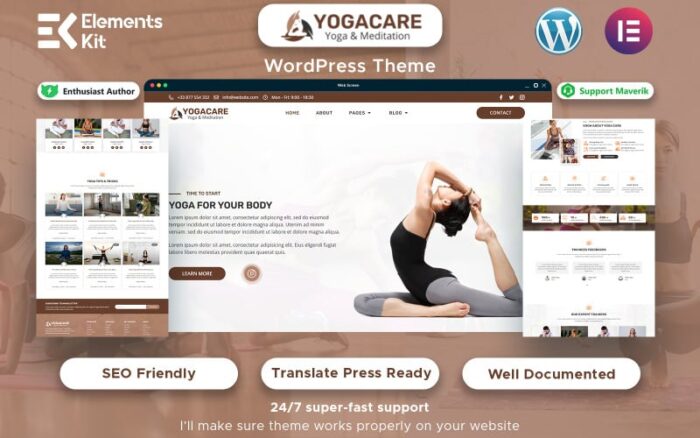 Perawatan Yoga - Template WordPress Elementor Yoga & Meditasi