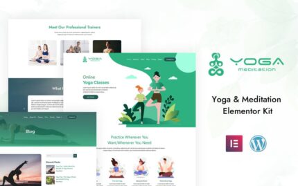 Yoga Meditation - Health and Fitness  - Ready to Use Elementor Kit