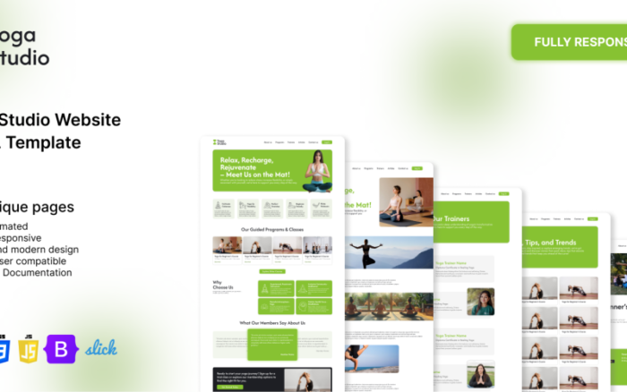 Yoga Studio HTML Website Template