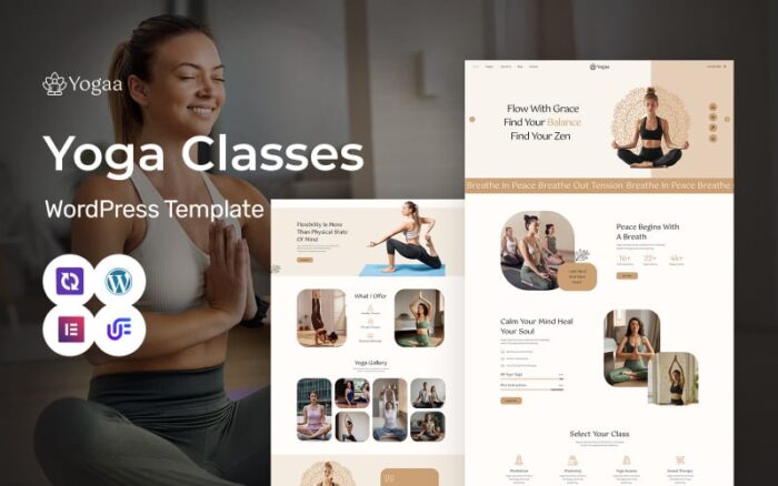 Yogaa - Meditation, Yoga And Wellness Studio WordPress Elementor Theme