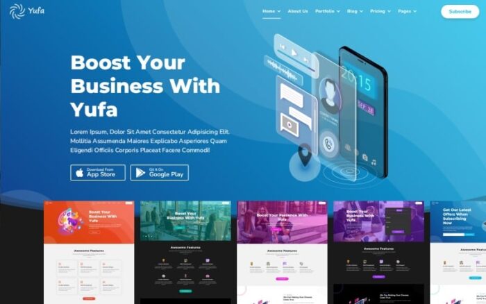 Yufa – Template Situs Web HTML 5 Serbaguna Solusi TI & Layanan Bisnis