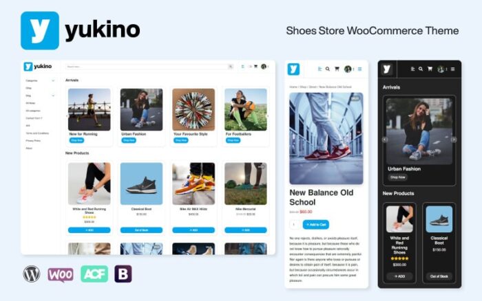 YUKINO - Tema WooCommerce Toko Sepatu