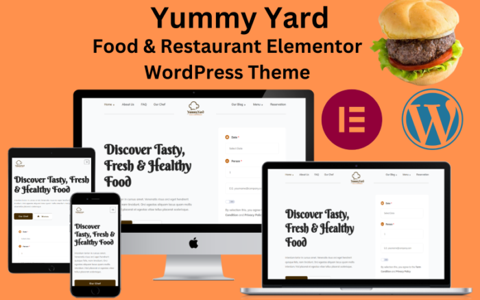 Yummy Yard - Tema WordPress Elementor Makanan & Restoran