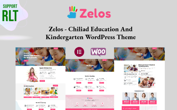 Zelos - Tema WordPress Pendidikan dan Taman Kanak-kanak Chiliad