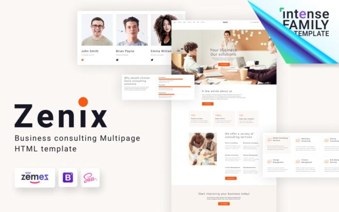 Zenix - Template Situs Web HTML Konsultasi Bisnis