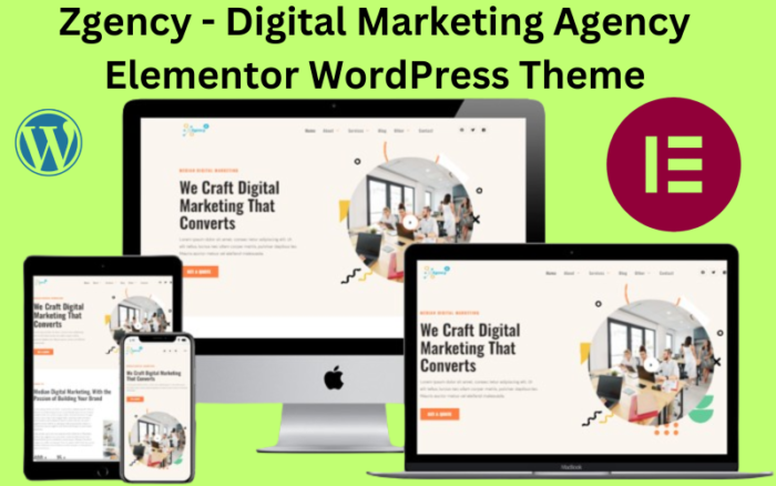 Zgency - Tema WordPress Elementor Agensi Pemasaran Digital