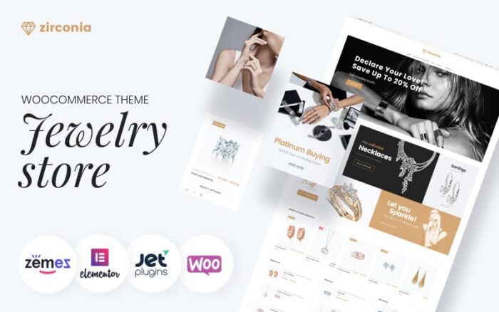 Zirconia - Tema WooCommerce Perhiasan Mode