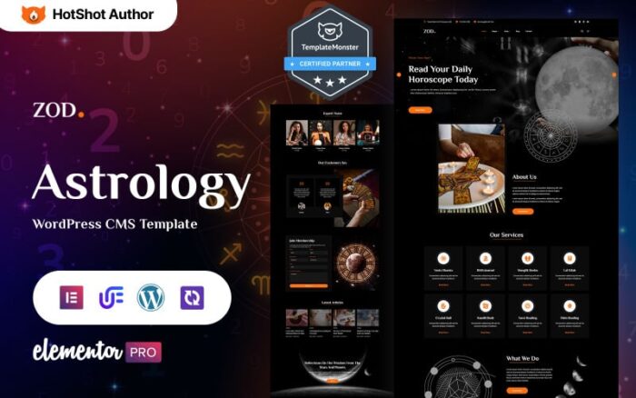 Zodiec - Astrology And Horoscope WordPress Elementor Theme