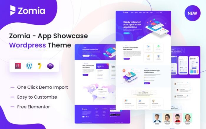 Zomia - Tema WordPress Pameran Aplikasi