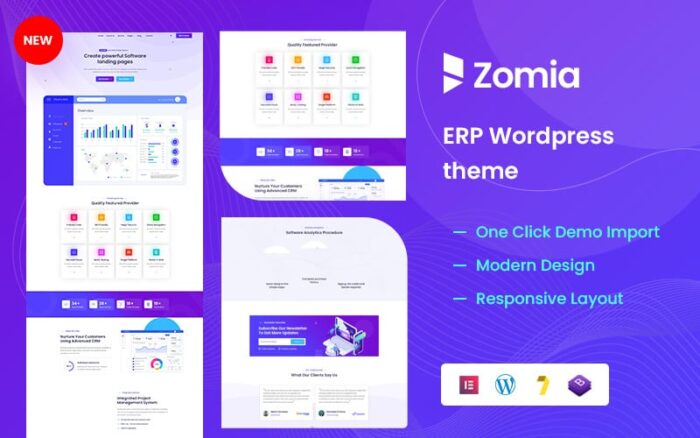 Zomia - Tema WordPress Perangkat Lunak ERP