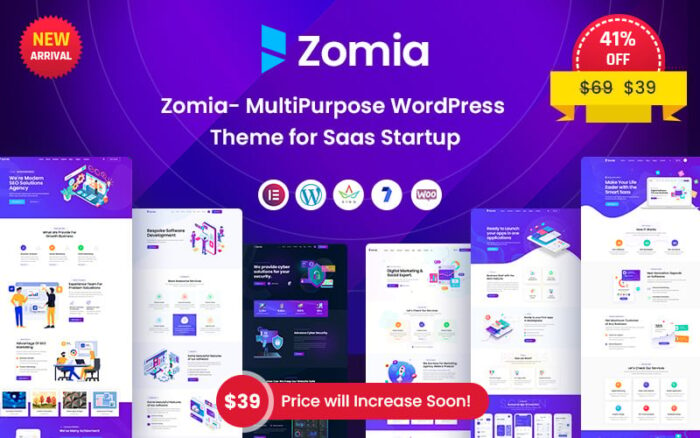 Zomia - Tema WordPress Serbaguna untuk Startup SaaS