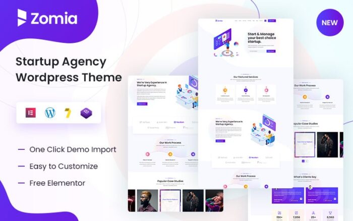 Zomia - Tema WordPress Agensi Startup