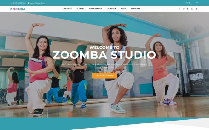 Zoomba - Tema WordPress Studio Tari Zoomba