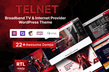 Telnet - Broadband TV & Internet Provider Theme