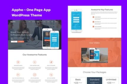 Appho - App & Software Landing WordPress Theme