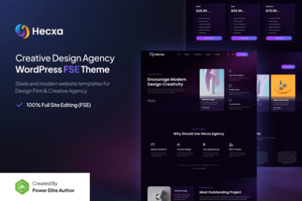 Hecxa – Creative Design Agency FSE WordPress Theme