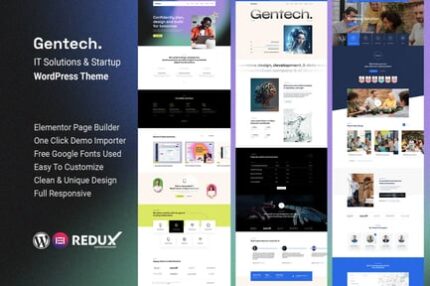 Gentech – IT Solutions & Startup WordPress Theme