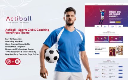 Actiball - Sports & Fitness WordPress Theme