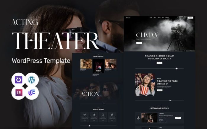 Acting - Theater Show, Movie Studio And Live Performances WordPress Elementor Theme
