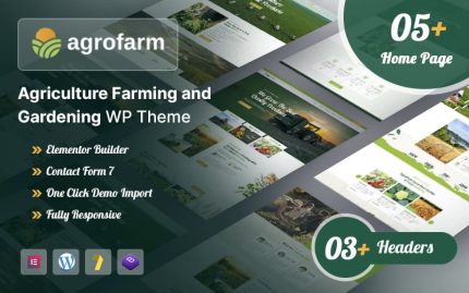 Agrofarm - Agriculture Gardening & Organic WordPress Theme.
