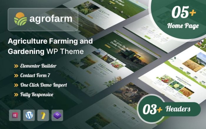 Agrofarm - Agriculture Gardening & Organic WordPress Theme.