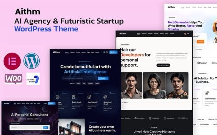 Aithm - AI Agency & Futuristic Startup WordPress Theme
